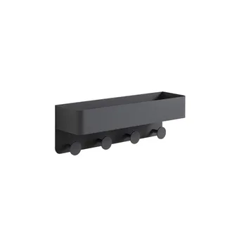 TFT Home Furniture LOU Storage Shelf with Clothes Hanger, Grey