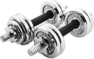 Trade Shop TrAdE Shop Traesio - Coppia Manubri Dumbbell Componibili Tot 10 Kg Pesi Palestra Fitness Bodybuilding