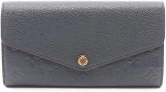 Louis Vuitton Pre-owned Long wallet (bi-fold) - Dames - Vintage Accessoires - Blauw - ONE Size - Leer - Vintage