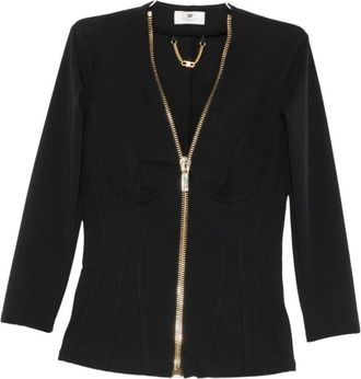 Elisabetta Franchi Mujer, Chaquetas, Negro, Talla: L
