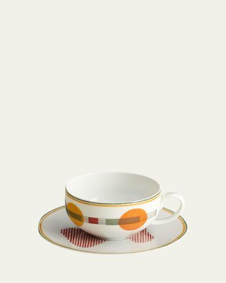 Hermès Saut Hermès Tea Cup and Saucer