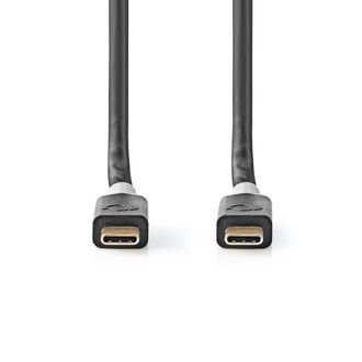 Nedis Ccbw64020at10 Cable Usb-c Negro Plata 1 M
