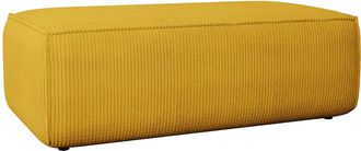 Vente-Unique Puf de pana amarillo AMELIA