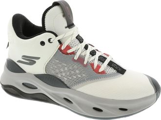 Skechers Durable Stability Mesh Comfort Coll Low Top Trainers White/Grey 9