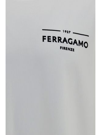 Ferragamo Cotton Crew Neck T-Shirt - White