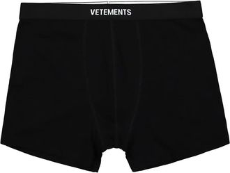 VETEMENTS Boxer con banda logo - Nero