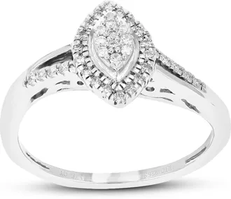 Vir Jewels 1/5 cttw Lab Grown Diamond Ring in Sterling Silver For Women