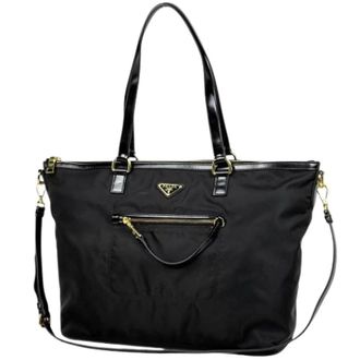 Prada Pre-owned Tote Bags, female, Black, Size: ONE SIZE Pre-owned Vintage Tote Bag