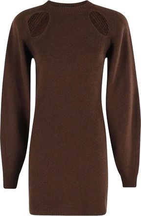 Federica Tosi Abito corto con dettaglio cut-out - Marrone