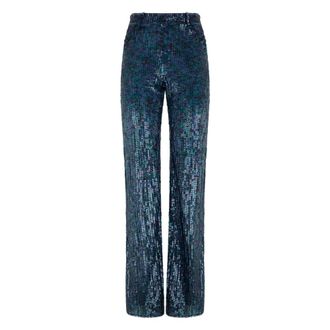 Alberta Ferretti Straight-Leg Trousers - female - Alberta Ferretti - Wide Trousers - Blue - S - Trousers