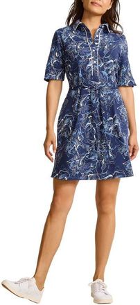 Tommy Bahama Aubrey Sapphire Tie Waist Shirtdress in Coastline at Nordstrom, Size X-Large