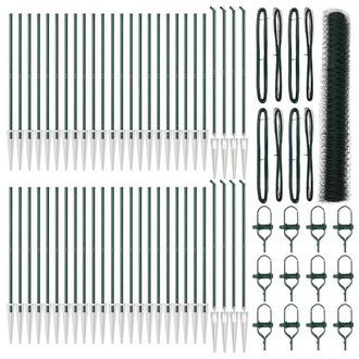 Berkfield Home Hexagon Fence Green 1, 2x100 m Steel