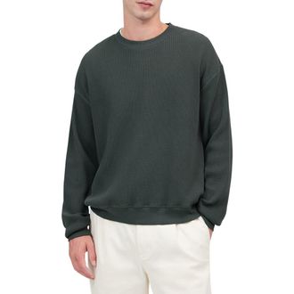 Madewell Cotton Thermal Sweatshirt in Industrial Green at Nordstrom Rack, Size Xx-Large