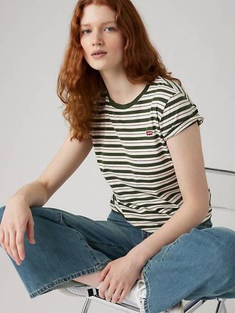 Levi's The Perfect Tee - Womens - XS - Multi Colour / Mandy Stripe Mountain View Cotton
