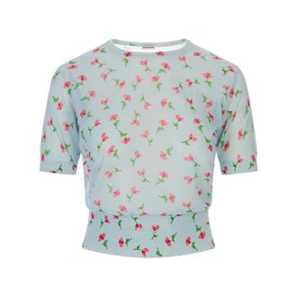Jil Sander Blouses, female, Blue, Size: XL Short-sleeve T-shirt