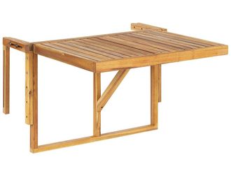 Beliani Mesa plegable 2 personas de madera de acacia madera clara