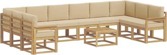 vidaXL Conjunto De Sof&aacute;s De Exterior 11 Uds. Y Beige Vidaxl