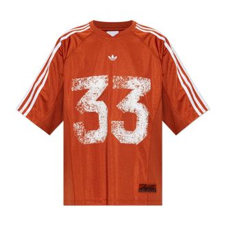 adidas Bedrukte T-shirt - Dames - T-shirts - Oranje - XS - Tops