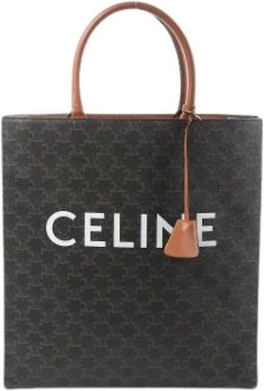 Celine Pre-owned Tote Bags, female, Black, Size: ONE SIZE Pre-owned Vertical Cabas