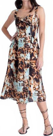 Karina Grimaldi Lexi Print Midi Dress In Multicolor
