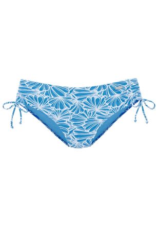 Venice Beach Bikini-Hose VENICE BEACH Peony, Damen, Gr. 36, N-Gr, blau, Recycling-Polyester, Strukturmuster, Badehosen Bikini-Hose, in h&ouml;herer Schnittform und modi