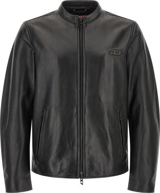 Diesel Lamb Leather Leather Mens Jacket