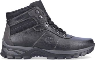 Rieker Casual Gesloten Booties - Heren - Veterlaarzen - Zwart - 41 EU - Leer - Schoenen