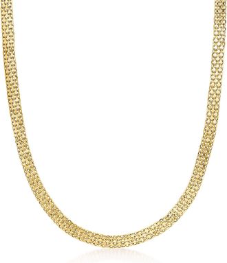 Ross-Simons Italian 18kt Yellow Gold Bismark-Link Necklace