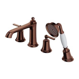 Omnires Omnires Armance - Grifo Para El Borde De La Ba&ntilde;era, Instalaci&oacute;n De 4 Orificios, Cobre Cepillado Am5232orb