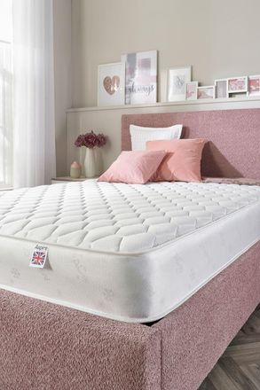 Aspire Home Accents Quad Layer Natural Wool 900 Hybrid Mattress in White | Size: Small Single