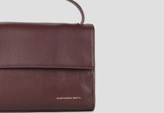 Alexander Smith Holly shoulder bag with shoulder strap in bordeaux tumbled leather