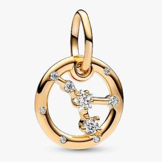 Pandora Cancer Zodiac 14k Gold-plated Dangle Charm