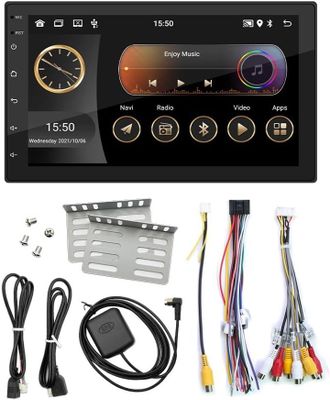OEM Reproductor Multimedia Est&eacute;reo Universal Para Coche Con Pantalla T&aacute;ctil Ips De 7 Pulgadas, 2+32 Gb, Android Auto Y Carplay, Sin Bluetooth Ni Gps
