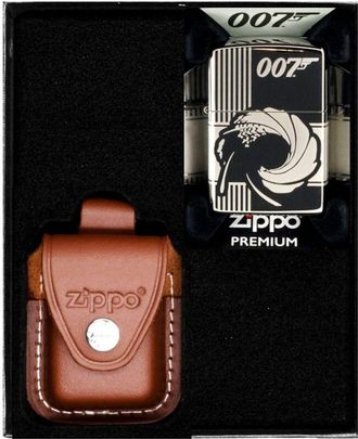 OEM Juego De Regalo De Encendedores Zippo James Bond Black Ice N.&deg; 4