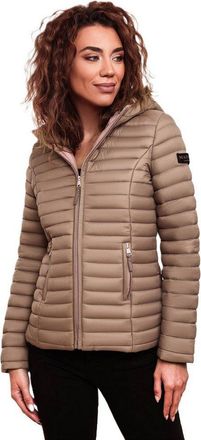Marikoo Damen Steppjacke Übergangsjacke gesteppte Jacke mit Kapuze