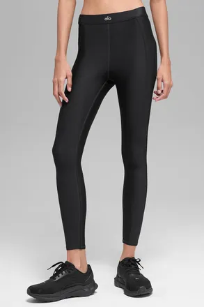 Alo | Airlift High-Waist Ignite 7/8 Legging in Black, Size: Medium