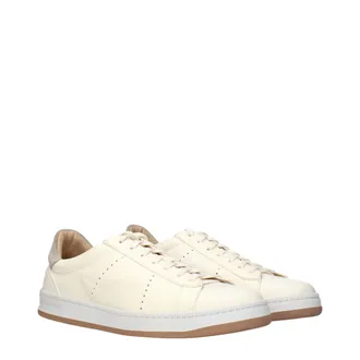Eleventy Perforated Leather Sneaker - Beige