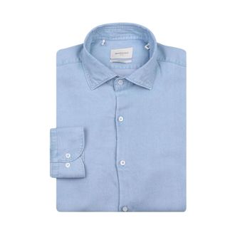 Brooksfield Lichtblauw Overhemd - Heren - Casual Overhemden - Blauw - XL - Katoen - Overhemden