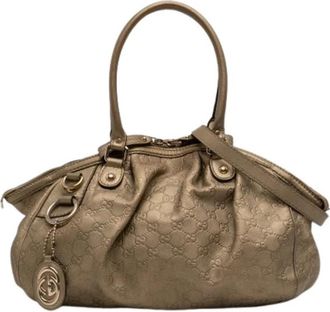 Gucci Pre-owned Sukey Satchel - Dames - Vintage Handtas - Bruin - ONE Size - Leer - Vintage
