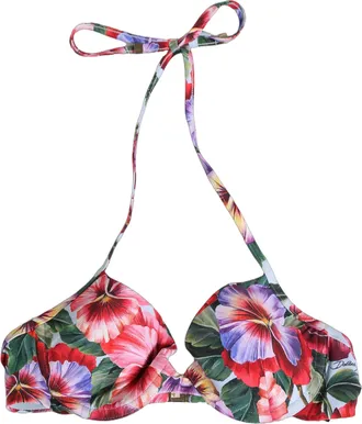 Dolce & Gabbana Floral Print Bikini Top - Multicolor