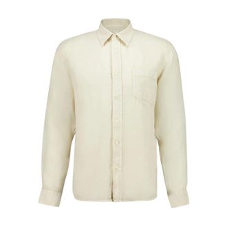 120% Lino Heren, Overhemden, Beige, Maat: L Linnen