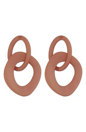 Panacea Interlocking Link Drop Earrings in Peach at Nordstrom