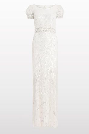 Jenny Packham Sungem Sequin-Embellished Dress in Ivory at Nordstrom, Size 10 Uk
