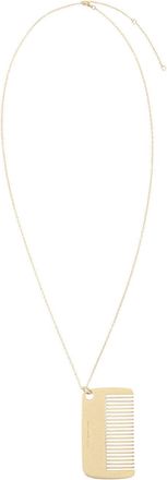 Ami Golden Engraved Logo Comb Necklace