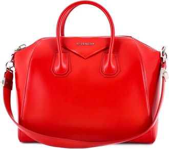 Givenchy Antigona Bag Glazed Leather Medium satchel - Rosso