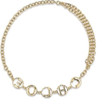 Chlo&eacute; Womens Black Brass High-Waist Belt