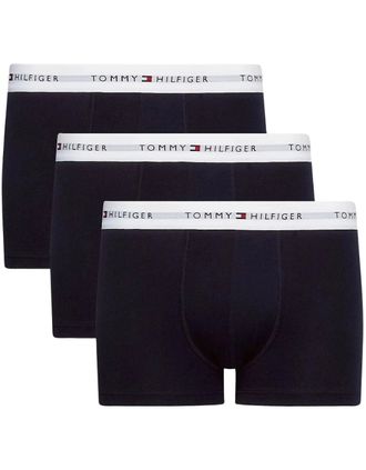 Tommy Hilfiger Mens 3-Pack Premium Essential Boxer Trunks, Navy - Black - Size: 35/34/32