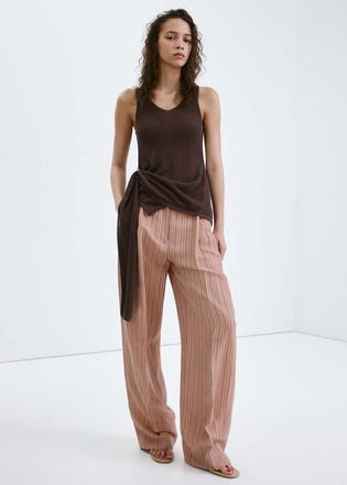 Mango Top maglia nodo cioccolato - Donna - XS - MANGO