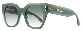 Isabel Marant Womens Faceted Square Sunglasses IM0158/S 1ED9K Transparent Green 53mm