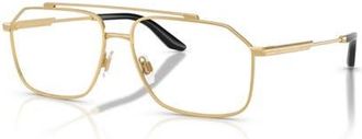 Dolce & Gabbana 56mm Pilot optical glasses in Gold at Nordstrom